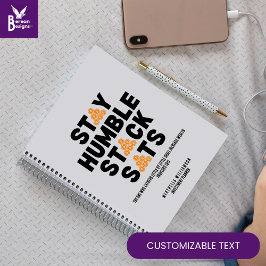 Bitcoin BLEIBE HUMBLE STACK SATS Christlicher Kryp Notizblock