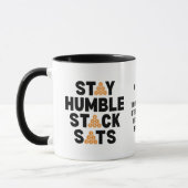 Bitcoin BLEIBE HUMBLE STACK SATS Christlicher Kryp Tasse (Links)