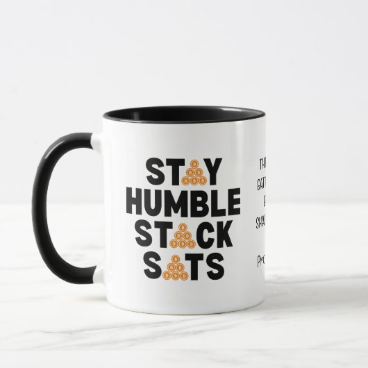 Bitcoin BLEIBE HUMBLE STACK SATS Crypto Investor Tasse (Links)
