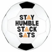 Bitcoin BLEIBE HUMBLE STACK SATS Krypto Fußball (Vorderseite)