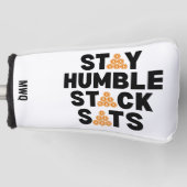 Bitcoin BLEIBE HUMBLE STACK SATS Krypto Golf Headcover (Vorderseite)