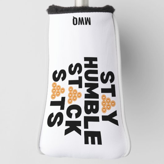 Bitcoin BLEIBE HUMBLE STACK SATS Krypto Golf Headcover (Rotieren 90)