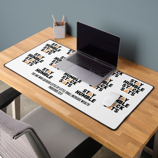 Bitcoin BLEIBE HUMBLE STACK SATS Krypto Schreibtischunterlage (Büro 2)