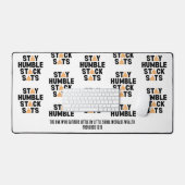 Bitcoin BLEIBE HUMBLE STACK SATS Krypto Schreibtischunterlage (Tastatur & Maus)