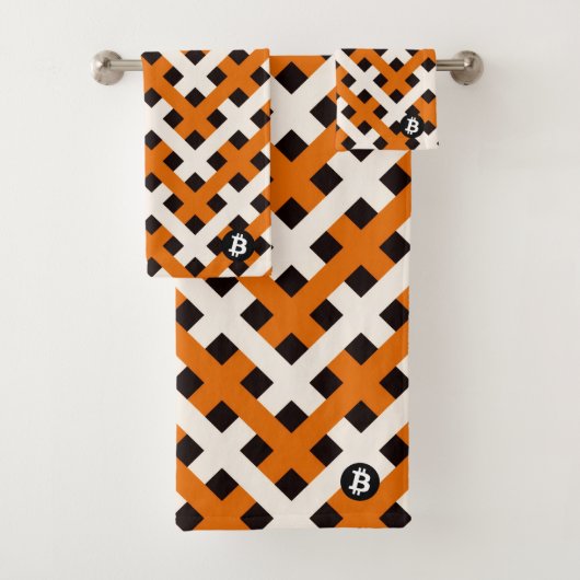 Bitcoin Blockchain (Stil 2) Badhandtuch Set (Insitu)