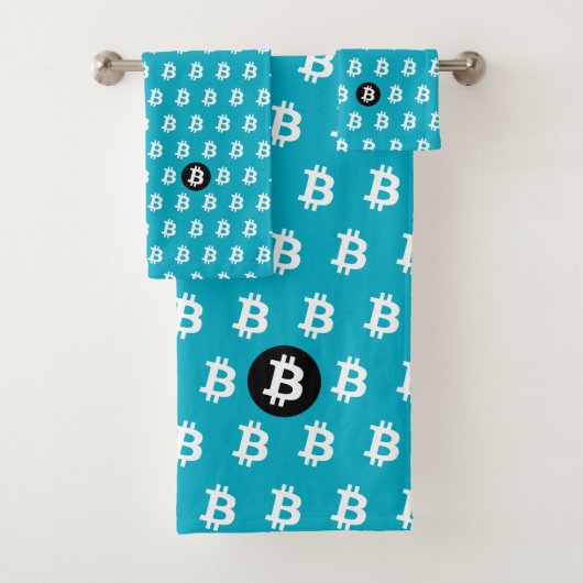 Bitcoin Blue Badhandtuch Set (Insitu)