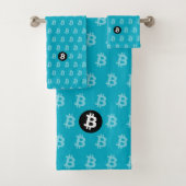 Bitcoin Blue (Style 2) Badhandtuch Set (Insitu)