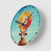 Bitcoin Bold Bull Runde Wanduhr (Winkel)