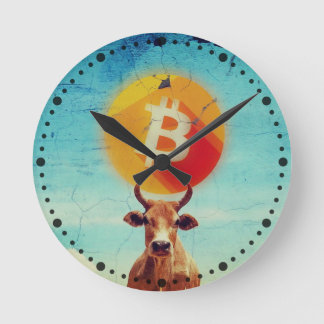 Bitcoin Bold Bull Runde Wanduhr