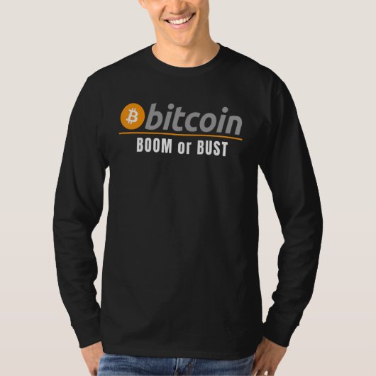 Bitcoin-Boom oder Bust-Hodl-Krypto Bitcoin-Blockch T-Shirt (Vorderseite)