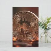 Bitcoin Briefpapier (Stehend Vorderseite)