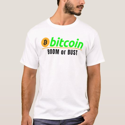 Bitcoin-Brom oder Bust-Bitcoin-Blockchain-Tastatur T-Shirt (Vorderseite)