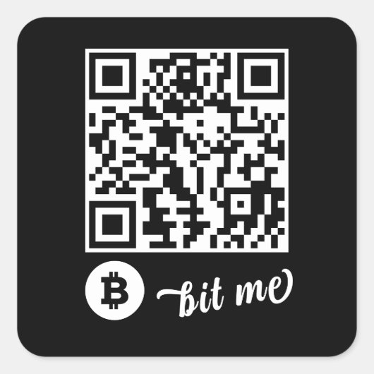 Bitcoin (BTC) Ballet QR Code Sticker - Square (Vorderseite)