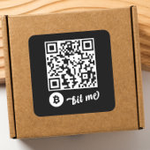Bitcoin (BTC) Ballet QR Code Sticker - Square