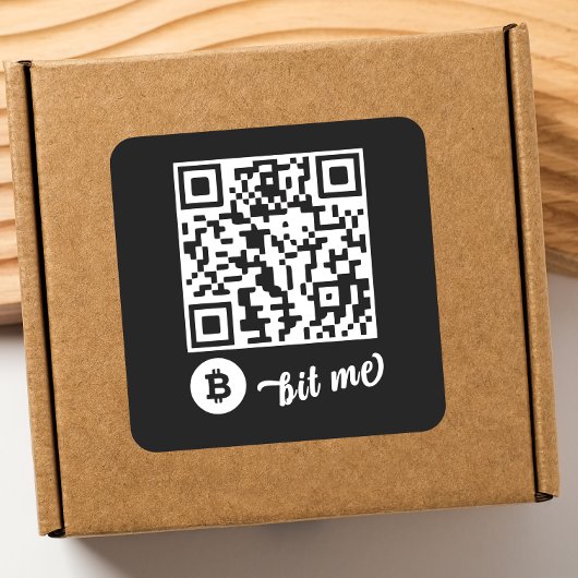Bitcoin (BTC) Ballet QR Code Sticker - Square