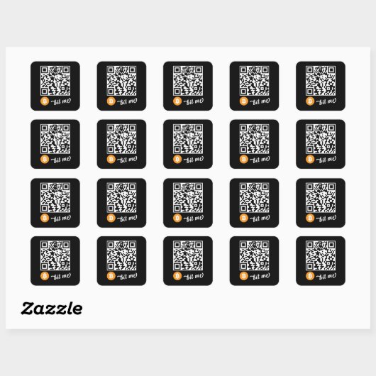 Bitcoin (BTC) Ballet QR Code Sticker - Square (Blatt)