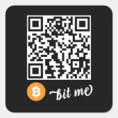 Bitcoin (BTC) Ballet QR Code Sticker - Square (Vorderseite)
