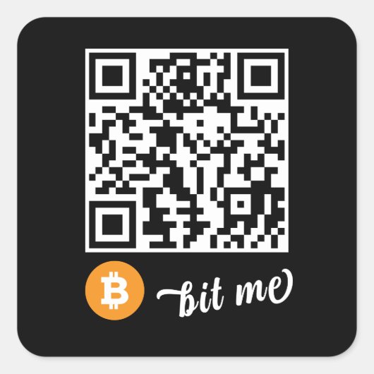 Bitcoin (BTC) Ballet QR Code Sticker - Square (Vorderseite)