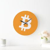 Bitcoin (BTC) Classic Orange Logo Große Wanduhr (Zuhause)