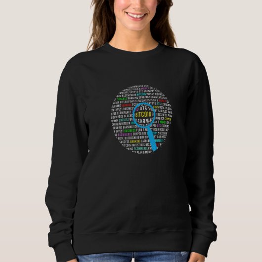 Bitcoin Btc Coin Crypto Trader Sweatshirt (Vorderseite)