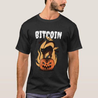 Bitcoin (BTC-Erklärung & Halloween-Kürbiskatzen-Gr T-Shirt