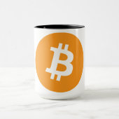 Bitcoin BTC-Logo | Tasse (Zentrum)