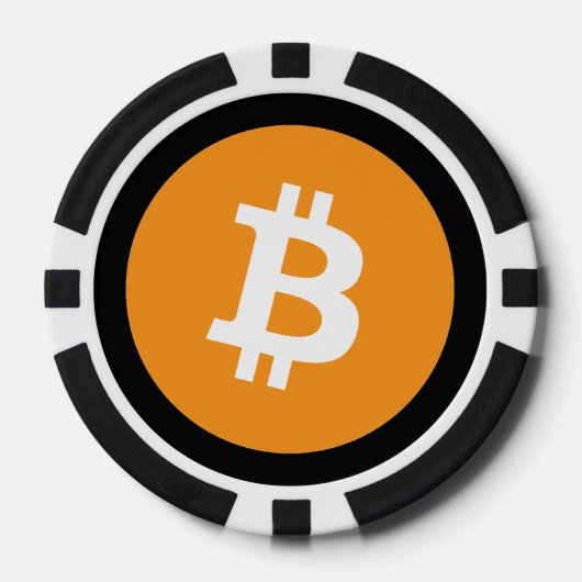 Bitcoin BTC Poker-Chips Logo-| Pokerchips (Vorderseite)