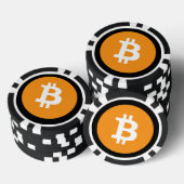 Bitcoin BTC Poker-Chips Logo-| Pokerchips (Stapel)