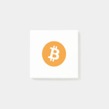 Bitcoin BTC Post-Itanmerkungen Logo-|