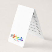 Bitcoin #BTC Rainbow Design Seed Card Visitenkarten (Rückseite)