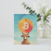 Bitcoin-Bull-Allzeithoch (ATH) Postkarte (Stehend Vorderseite)
