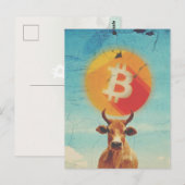 Bitcoin-Bull-Allzeithoch (ATH) Postkarte (Vorne/Hinten)