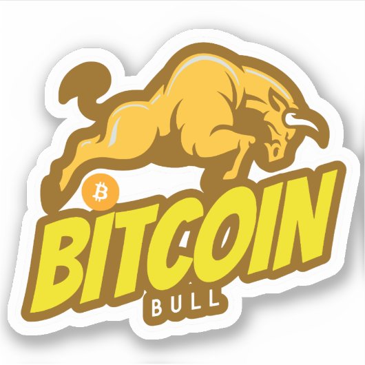 Bitcoin Bull run - Btc Crypto Aufkleber (Vorderseite)