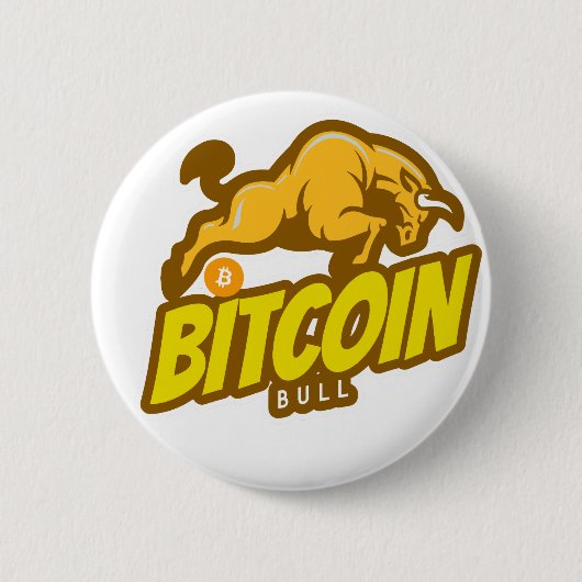 Bitcoin Bull run - Btc Crypto Button (Vorderseite)