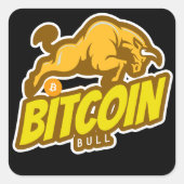 Bitcoin Bull run - Btc Crypto Quadratischer Aufkleber (Vorderseite)