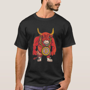 Bitcoin-Bulle mit goldener Bitcoin-Kette T-Shirt