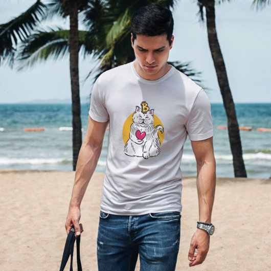 Bitcoin Cat Kryptowährung T-Shirt