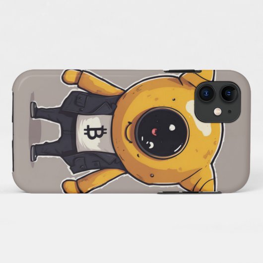 Bitcoin Character iPhone 11 Case - Whimsical und E (Rückseite (Horizontal))