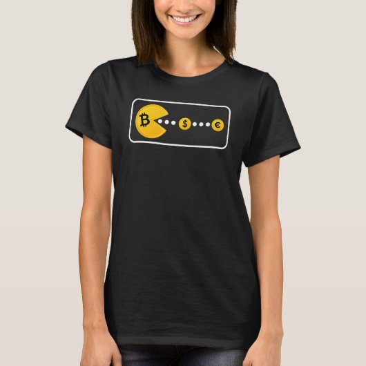 Bitcoin Chases Dollar And Euro Fiat Currency - No  T-Shirt (Vorderseite)
