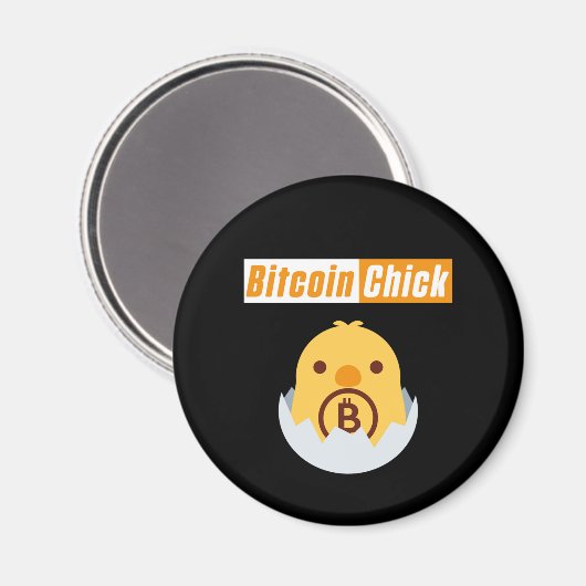 Bitcoin Chick Crypto BTC Kryptowährung Minengesche Magnet (Vorderseite/Rückseite)