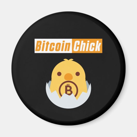 Bitcoin Chick Crypto BTC Kryptowährung Minengesche Magnet (Vorne)