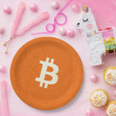 Bitcoin Classic Orange (Neuron) Pappteller (Party)