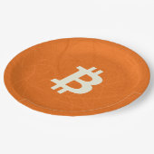 Bitcoin Classic Orange (Neuron) Pappteller (Schrägansicht)