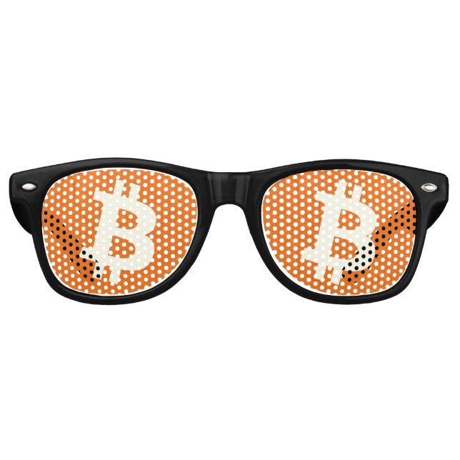 Bitcoin Classic Orange (Neuron) Partybrille (Vorderseite)