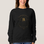 Bitcoin Coin Crypto Illustration Dark Black  5 Sweatshirt (Vorderseite)