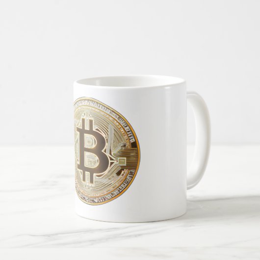 Bitcoin Coin Kaffeetasse (VorderseiteRechts)