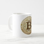 Bitcoin Coin Kaffeetasse (Vorderseite Links)