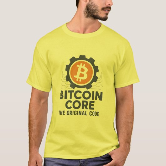 Bitcoin Core T - Shirt - "Der Originalcode" (Vorderseite)