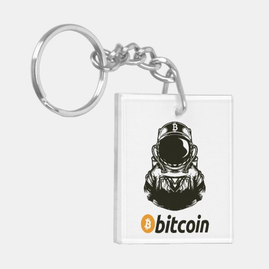 BITCOIN-Crypto Astronaut-Qr-Code Schlüsselanhänger (Vorderseite links)