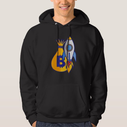 Bitcoin Crypto Bags To The Moon Cryptocurrency Dec Hoodie (Vorderseite)
